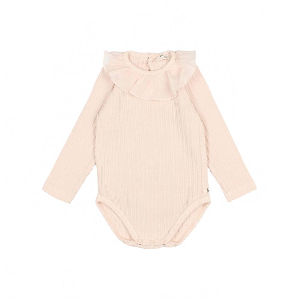 NEW BÚHO girl's girly bodysuit in cream pink